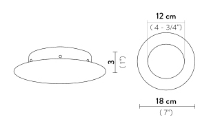 SLAMP rosace pour contenir jusqu'à 6 câbles NUVEM