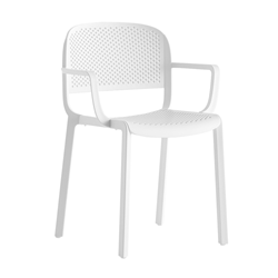 PEDRALI set de 4 chaises perforé avec accoudoirs DOME 266