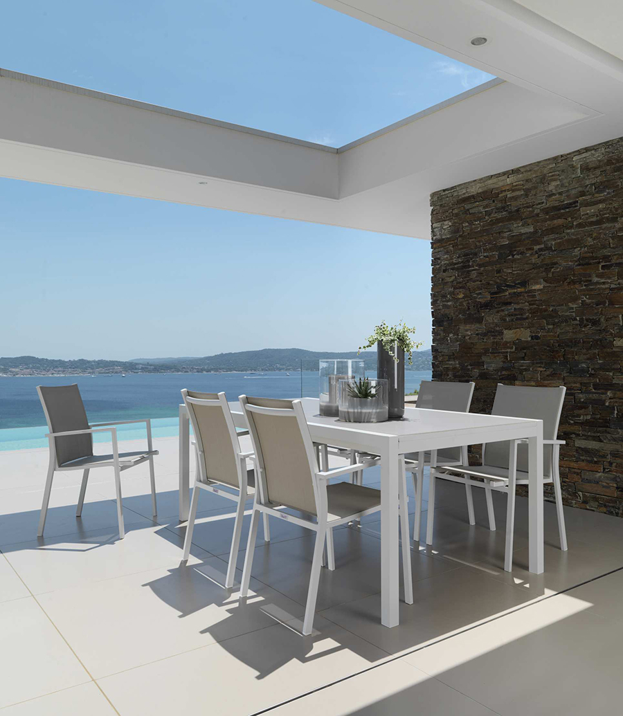 TALENTI set de 4 chaises avec accoudoirs d'extérieur MAIORCA Collection PiùTrentanove