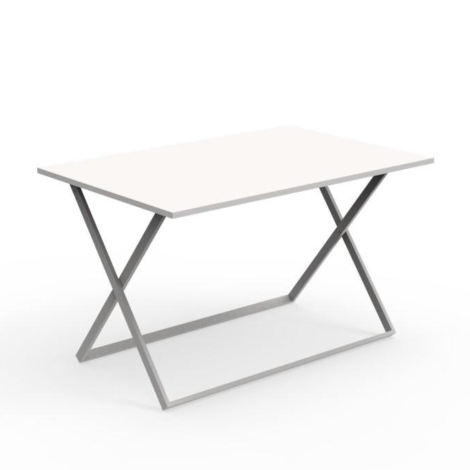 TALENTI table pliante 120x80 cm d'extérieur QUEEN Collection PiùTrentanove  (White - Aluminium verni) - Amoble Design