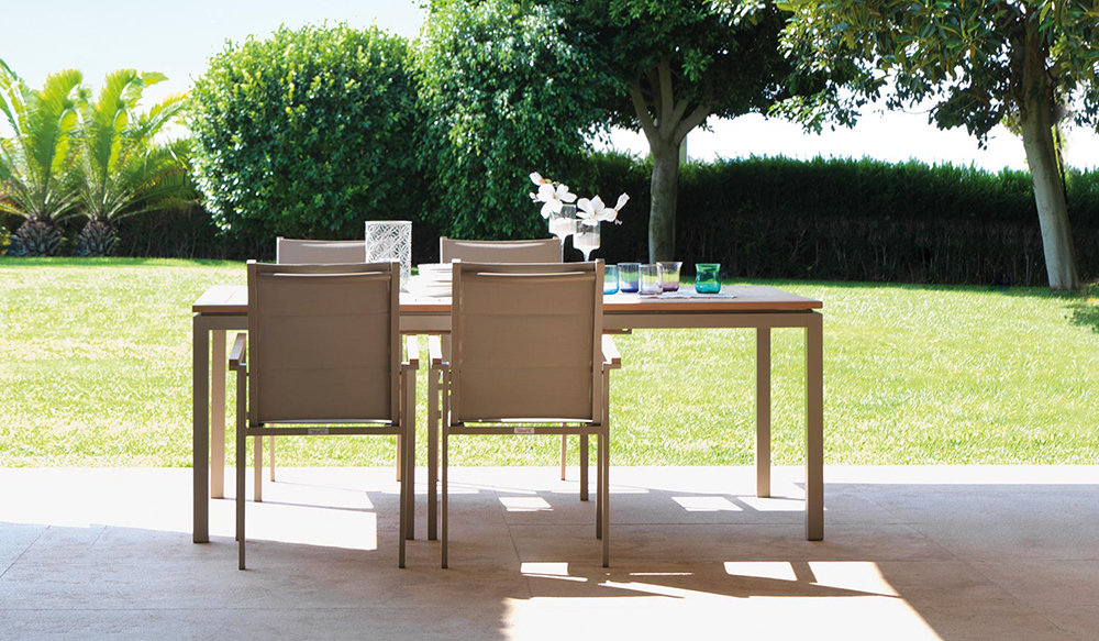 TALENTI table extensible à rallonge d'extérieur 156-214 cm TIMBER Collection PiùTrentanove