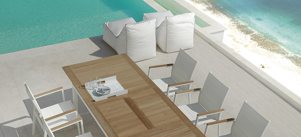 TALENTI table extensible à rallonge d'extérieur 200-280 cm TIMBER Collection PiùTrentanove