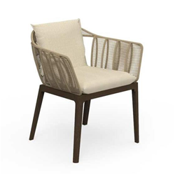TALENTI chaise avec accoudoirs d'extérieur CRUISE TEAK Collection Icon