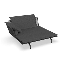 TALENTI canapé chaise longue droit d'extérieur CRUISE ALU Collection Icon