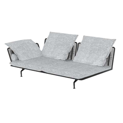 TALENTI canapé droit d'extérieur CRUISE ALU Collection Icon