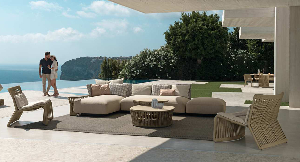 TALENTI pouf d'extérieur CLIFF Collection Icon