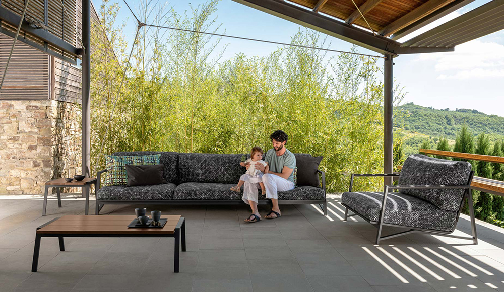 TALENTI table basse d'extérieur 120x120 cm COTTAGE Collection Icon