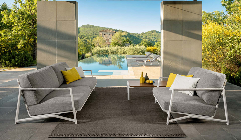 TALENTI table basse d'extérieur 120x120 cm COTTAGE Collection Icon