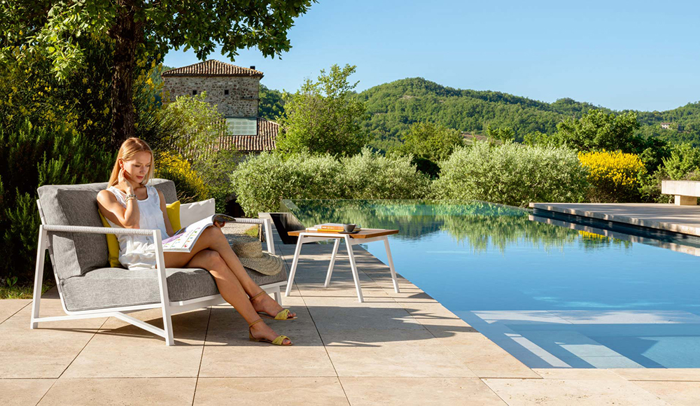 TALENTI table basse d'extérieur 120x120 cm COTTAGE Collection Icon