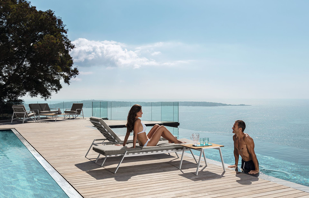 TALENTI table basse d'extérieur 120x120 cm COTTAGE Collection Icon