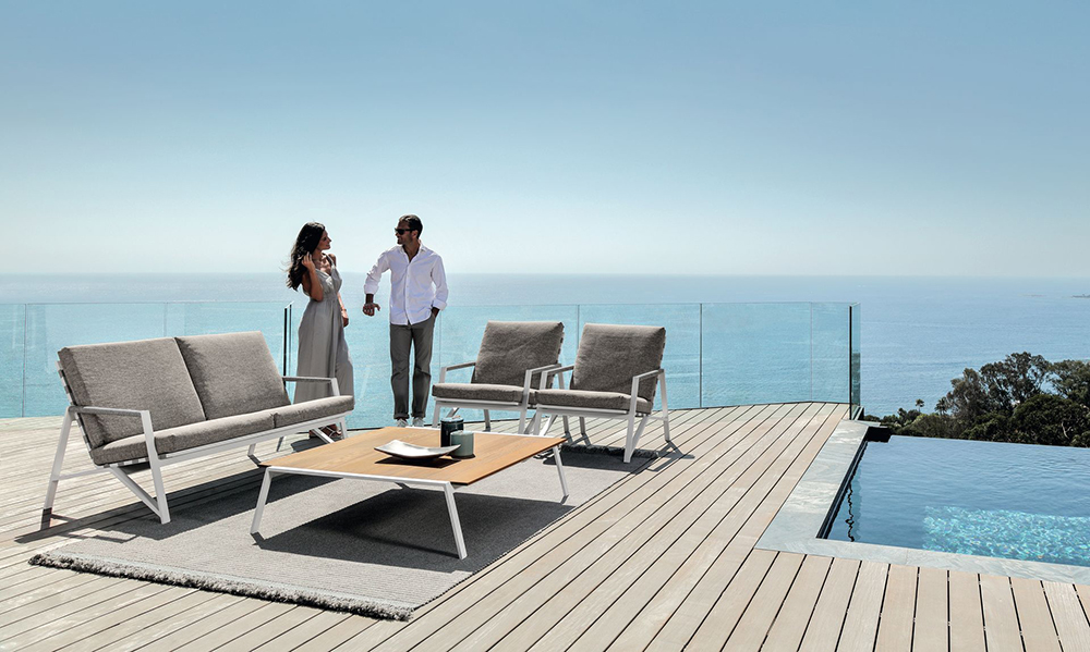 TALENTI table basse d'extérieur 120x120 cm COTTAGE Collection Icon