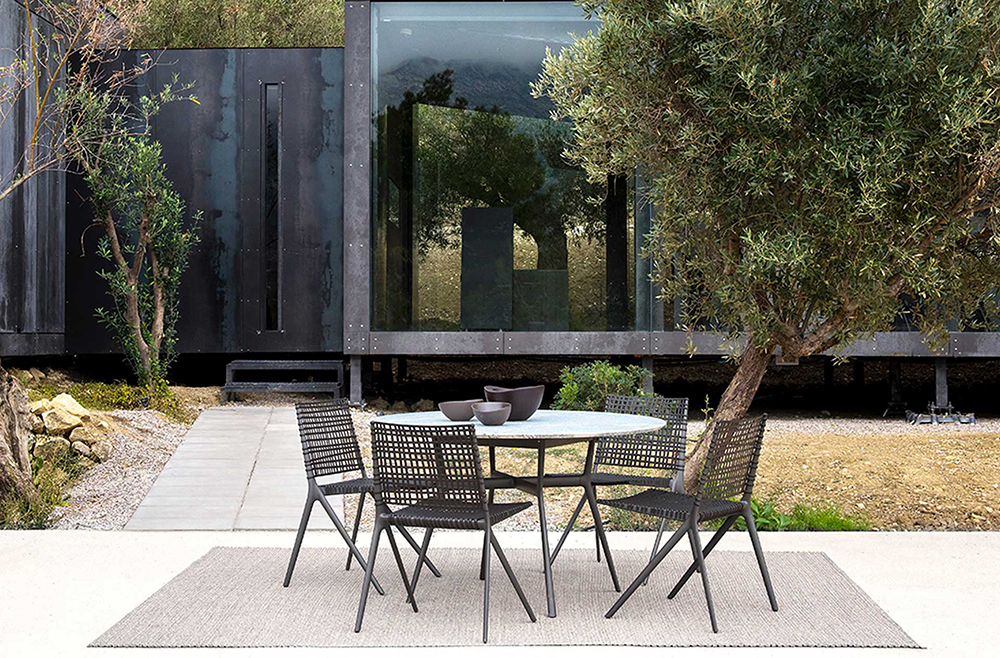 TRIBÙ set de 2 chaises d'extérieur BRANCH