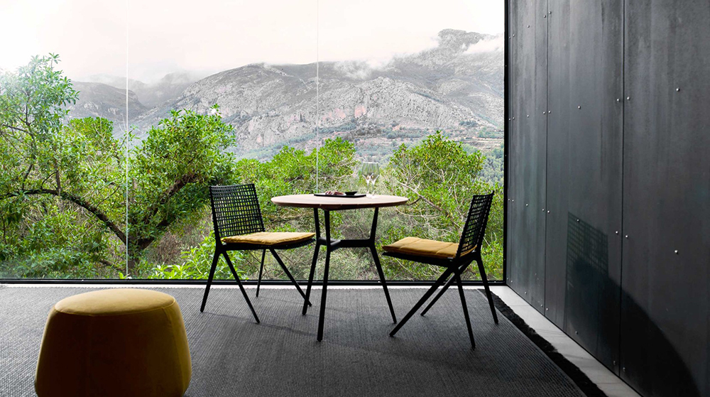 TRIBÙ table bistrot Ø 80 cm d'extérieur BRANCH