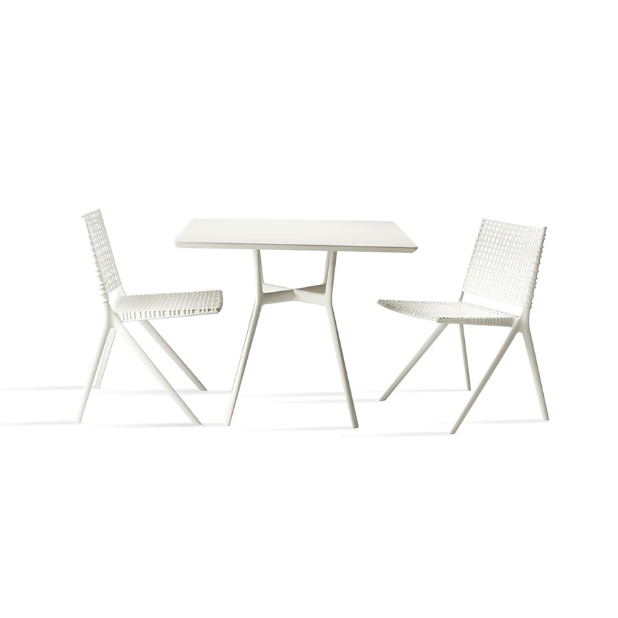 TRIBÙ table bistrot 80x80 cm d'extérieur BRANCH