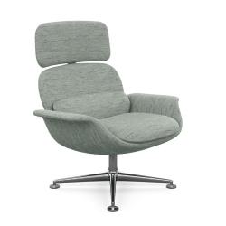 KNOLL fauteuil pivotant KN02 en tissu avec dossier haut inclinable