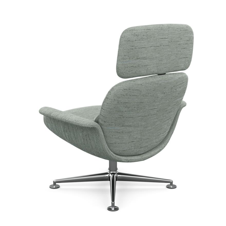 KNOLL fauteuil pivotant KN02 en tissu avec dossier haut inclinable
