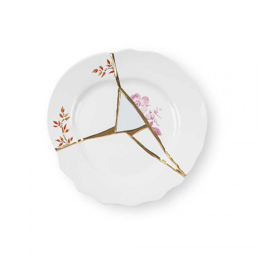 SELETTI set de 6 assiettes de dessert KINTSUGI
