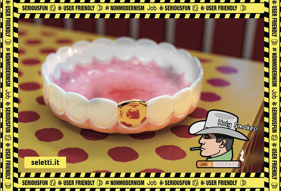 SELETTI cendrier HOLY SMOKES