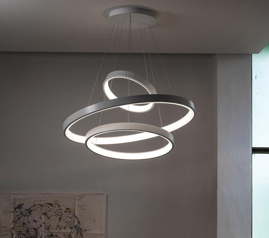 MARTINELLI LUCE lampe à suspension LUNAOP Ø 120 cm BLANC 3000K dimmable