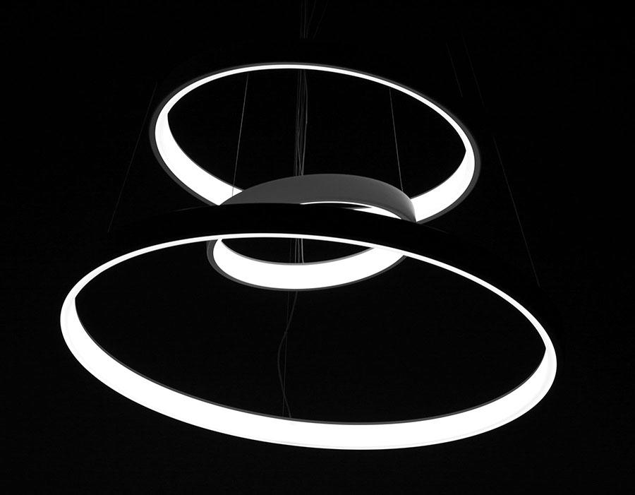 MARTINELLI LUCE lampe à suspension LUNAOP Ø 120 cm NOIR 2700K dimmable