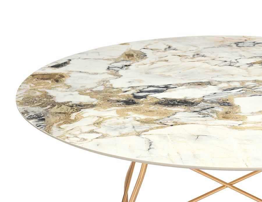 KARTELL table ronde GLOSSY MARBLE Ø 128 cm