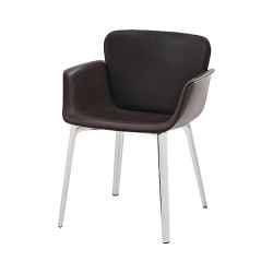 KNOLL fauteuil KN06 avec base aluminium poli, entièrement rembourré