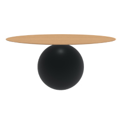 BONALDO table ronde CIRCUS Ø 180 cm base noir opaque