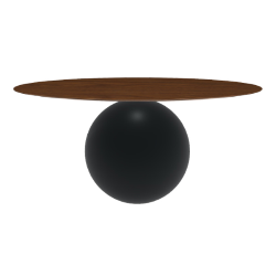 BONALDO table ronde CIRCUS Ø 180 cm base noir opaque