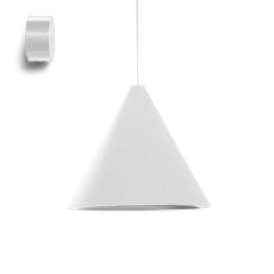 FLOS lampe à suspension STRING LIGHT CÔNE 12 mètres avec rosace au mur BLANC