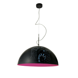 IN-ES.ARTDESIGN lampe à suspension MEZZA LUNA 1 LAVAGNA