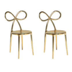 QEEBOO set de 2 chaises RIBBON CHAIR METAL FINISH