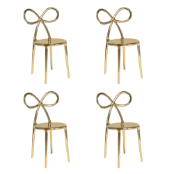 QEEBOO set de 4 chaises RIBBON CHAIR METAL FINISH