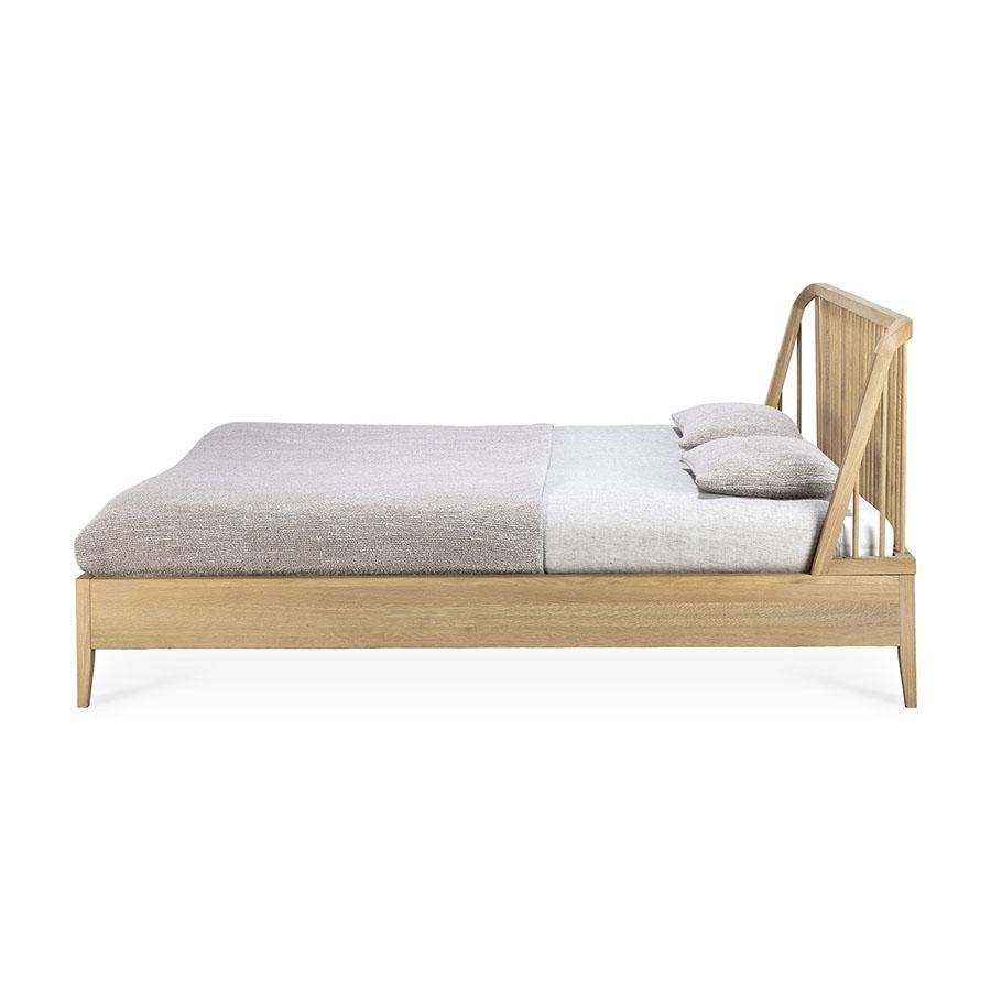 ETHNICRAFT lit SPINDLE pour matelas de 180x200 cm