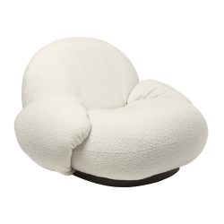 GUBI fauteuil avec accoudoirs et la base pivotante PACHA LOUNGE CHAIR