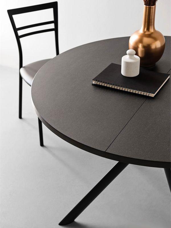 CONNUBIA table extensible à rallonge avec piètement gris mat GIOVE CB/4739-D 120 cm