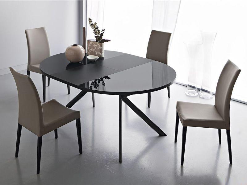 CONNUBIA table extensible à rallonge avec piètement gris mat GIOVE CB/4739-D 120 cm