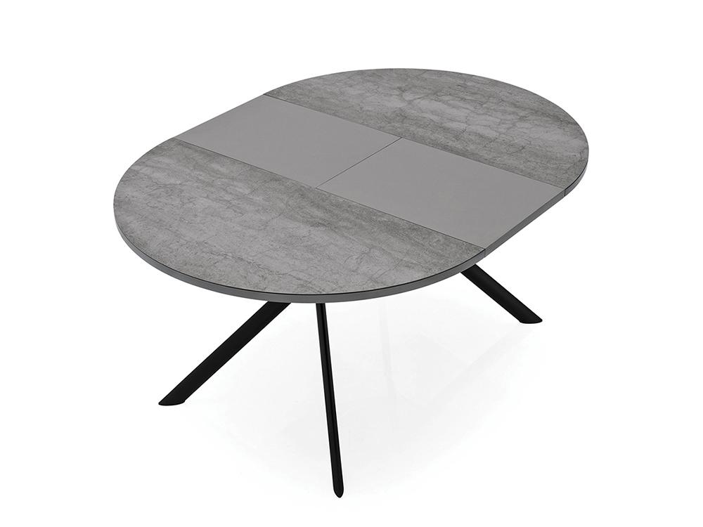 CONNUBIA table extensible à rallonge avec piètement gris mat GIOVE CB/4739-D 120 cm