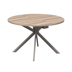 CONNUBIA table extensible à rallonge avec piètement tourterelle mat GIOVE CB/4739-D 120 cm