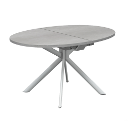 CONNUBIA table extensible à rallonge avec piètement blanc optique mat GIOVE CB/4739-D 140 cm