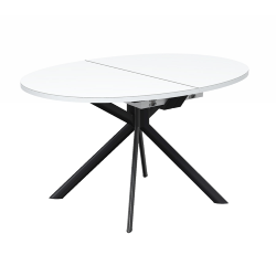 CONNUBIA table extensible à rallonge avec piètement noir mat GIOVE CB/4739-D 140 cm