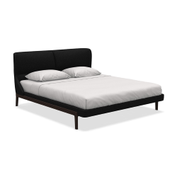 MOLTENI & C lit deux personnes FULHAM avec pieds eucalyptus pour matelas 180 x 200 cm