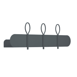 MEME DESIGN étagère murale avec 3 crochets portemanteaux BALLOON 60 cm