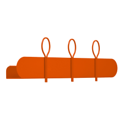 MEME DESIGN étagère murale avec 3 crochets portemanteaux BALLOON 60 cm