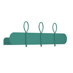 MEME DESIGN étagère murale avec 3 crochets portemanteaux BALLOON 60 cm