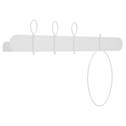 MEME DESIGN étagère murale avec 3 crochets portemanteaux et 1 porte-serviettes BALLOON 90 cm