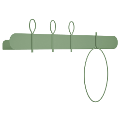 MEME DESIGN étagère murale avec 3 crochets portemanteaux et 1 porte-serviettes BALLOON 90 cm