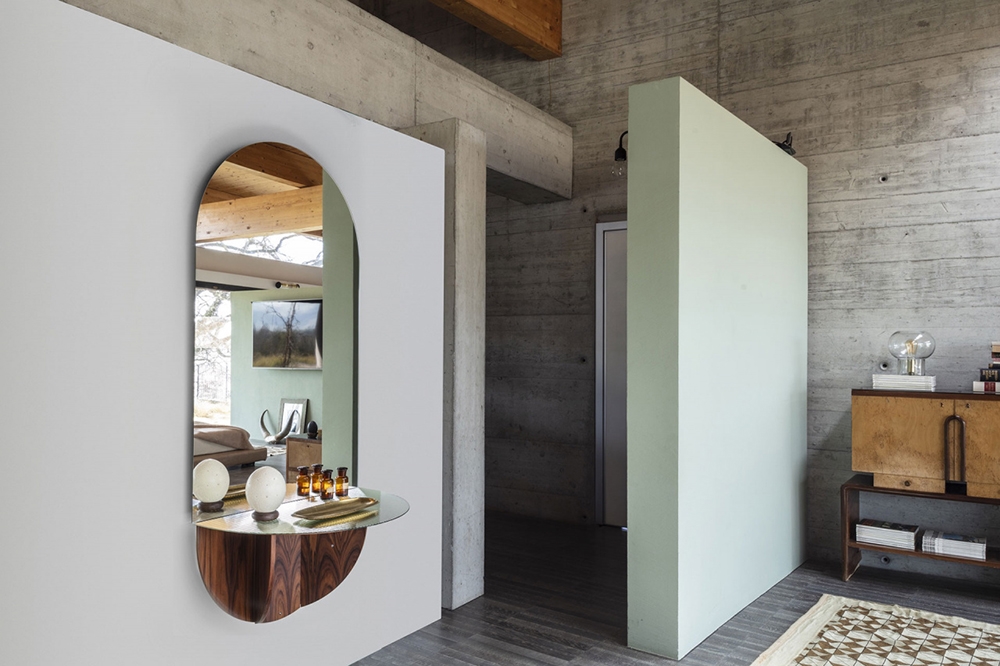 MOGG miroir mural ovale BRAME avec étagère