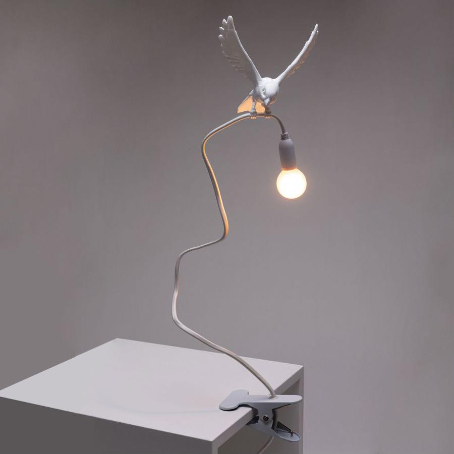SELETTI lampe de table SPARROW avec serrer