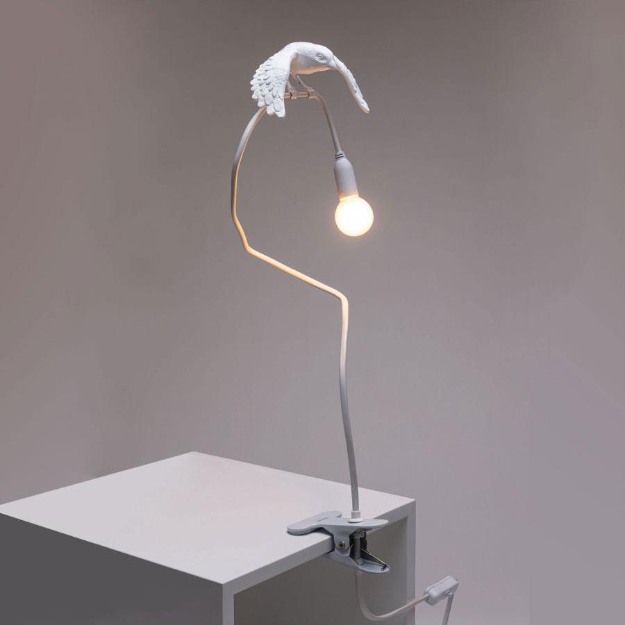 SELETTI lampe de table SPARROW avec serrer