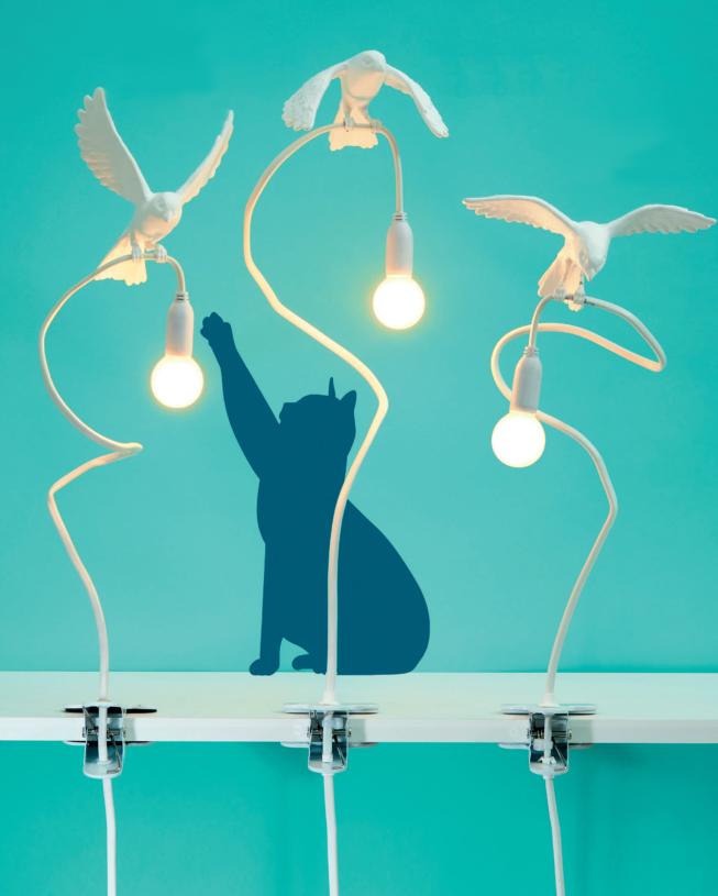 SELETTI lampe de table SPARROW avec serrer